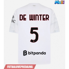 Lacne Muži Futbalové dres AC Milan Koni De Winter #5 2026-27 Krátky Rukáv - Preč